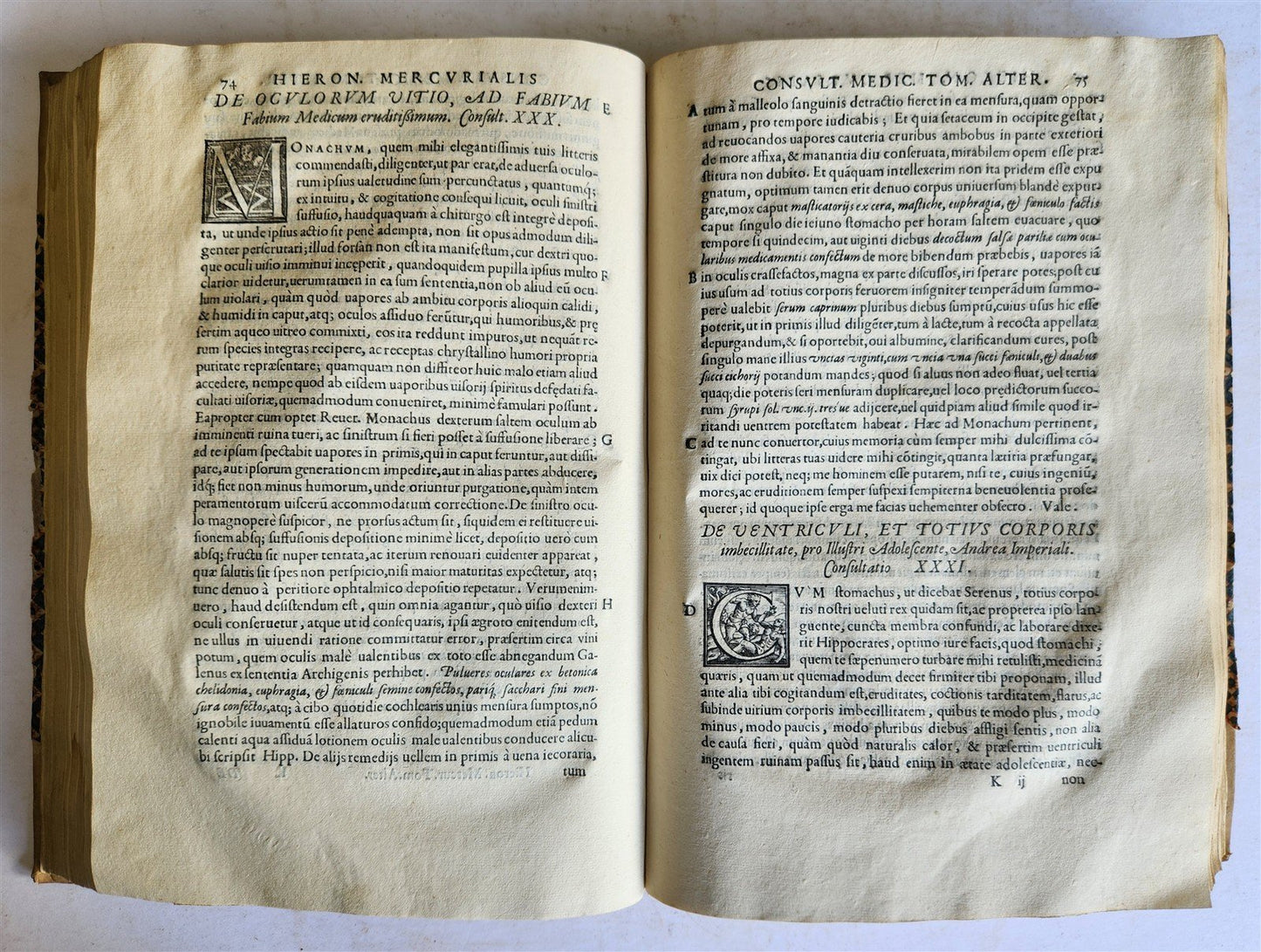1587-1597 MEDICAL TREATISE by HIERONYMI MERCURIALIS antique 16th CENTURY FOLIO