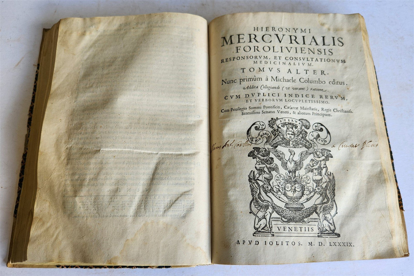 1587-1597 MEDICAL TREATISE by HIERONYMI MERCURIALIS antique 16th CENTURY FOLIO