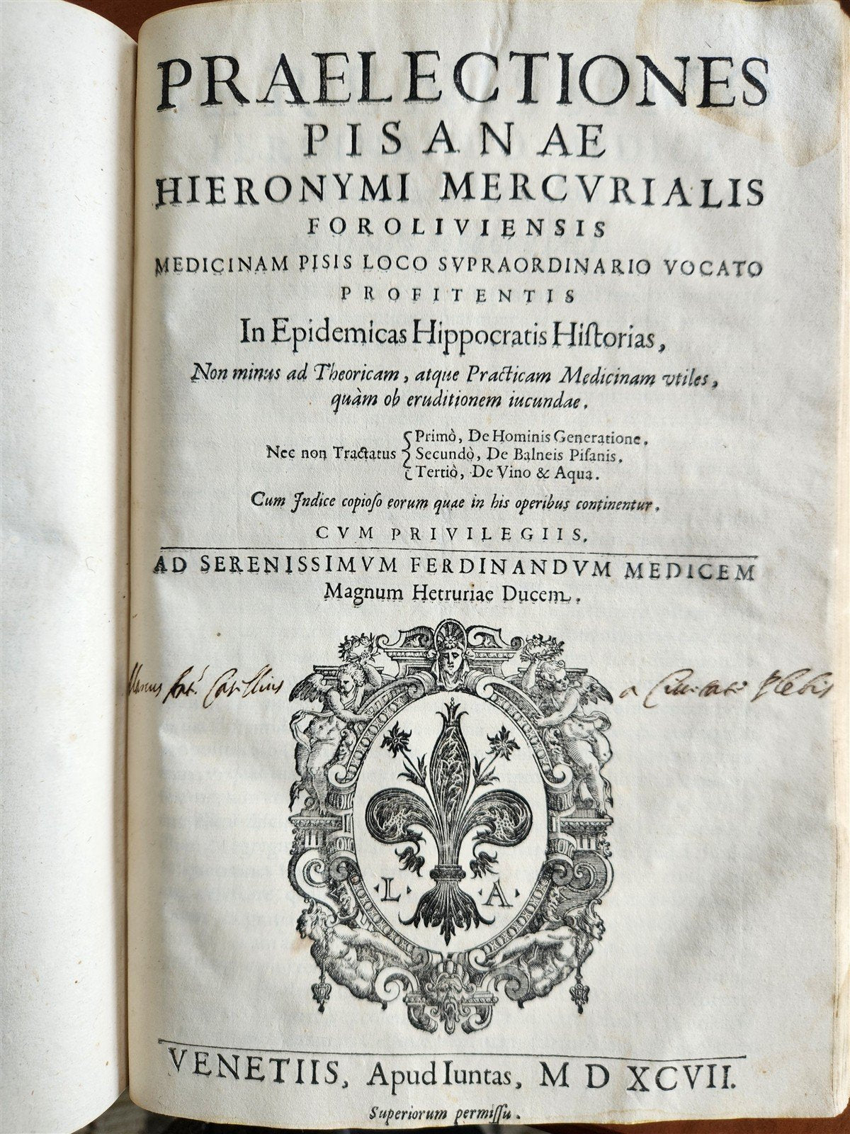 1587-1597 MEDICAL TREATISE by HIERONYMI MERCURIALIS antique 16th CENTURY FOLIO