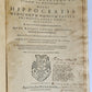 1595 HIPPOCRATES Opera Omnia antique 16th CENTURY FOLIO