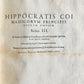 1595 HIPPOCRATES Opera Omnia antique 16th CENTURY FOLIO