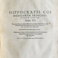 1595 HIPPOCRATES Opera Omnia antique 16th CENTURY FOLIO