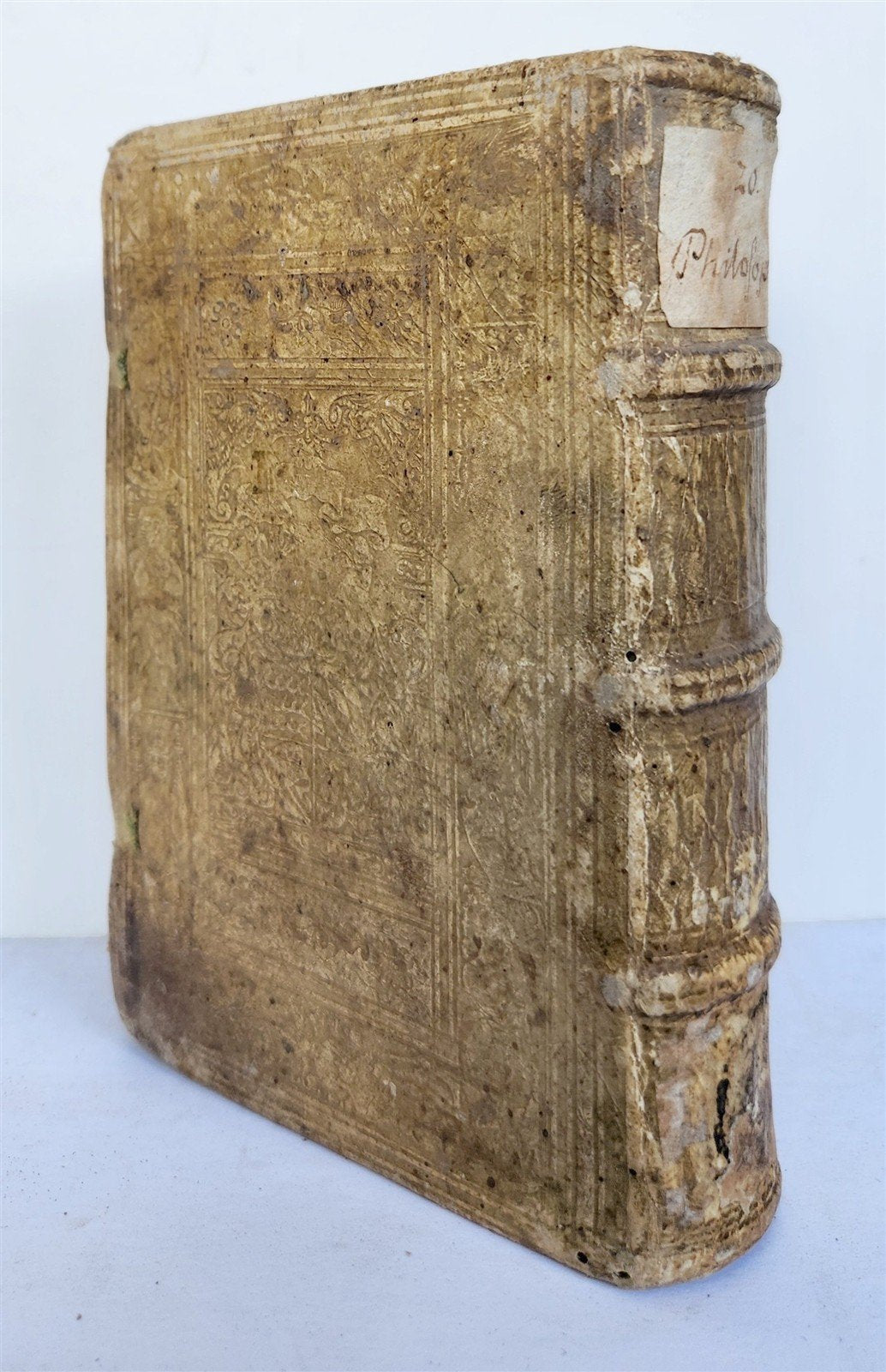 1563 RODOLPHI AGRICOLA Inventione Dialectica antique 16th century DATED PIGSKIN