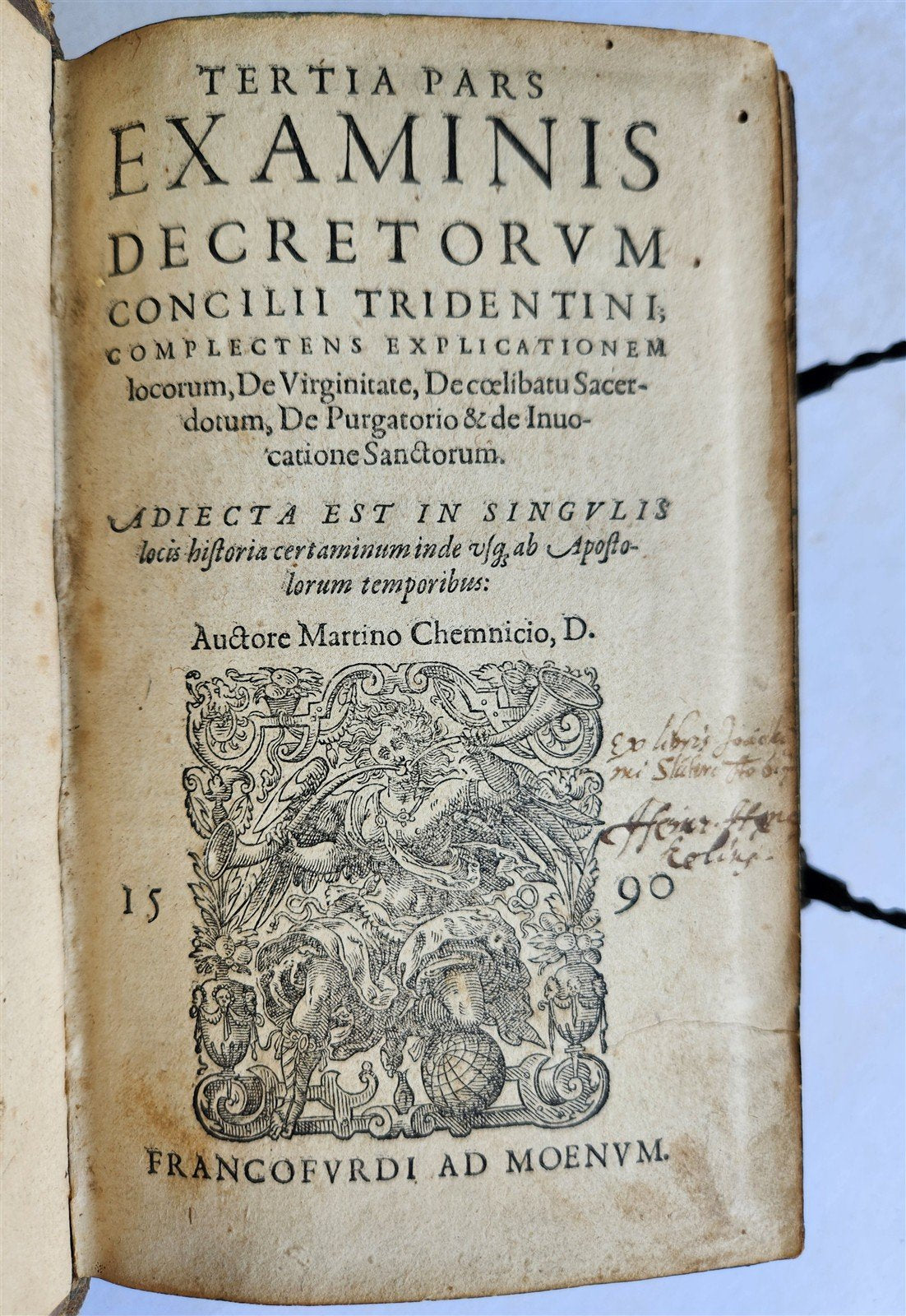 1590 CHEMNITZ Examinis decretorum concilii Tridentini antique 16th cent. PIGSKIN
