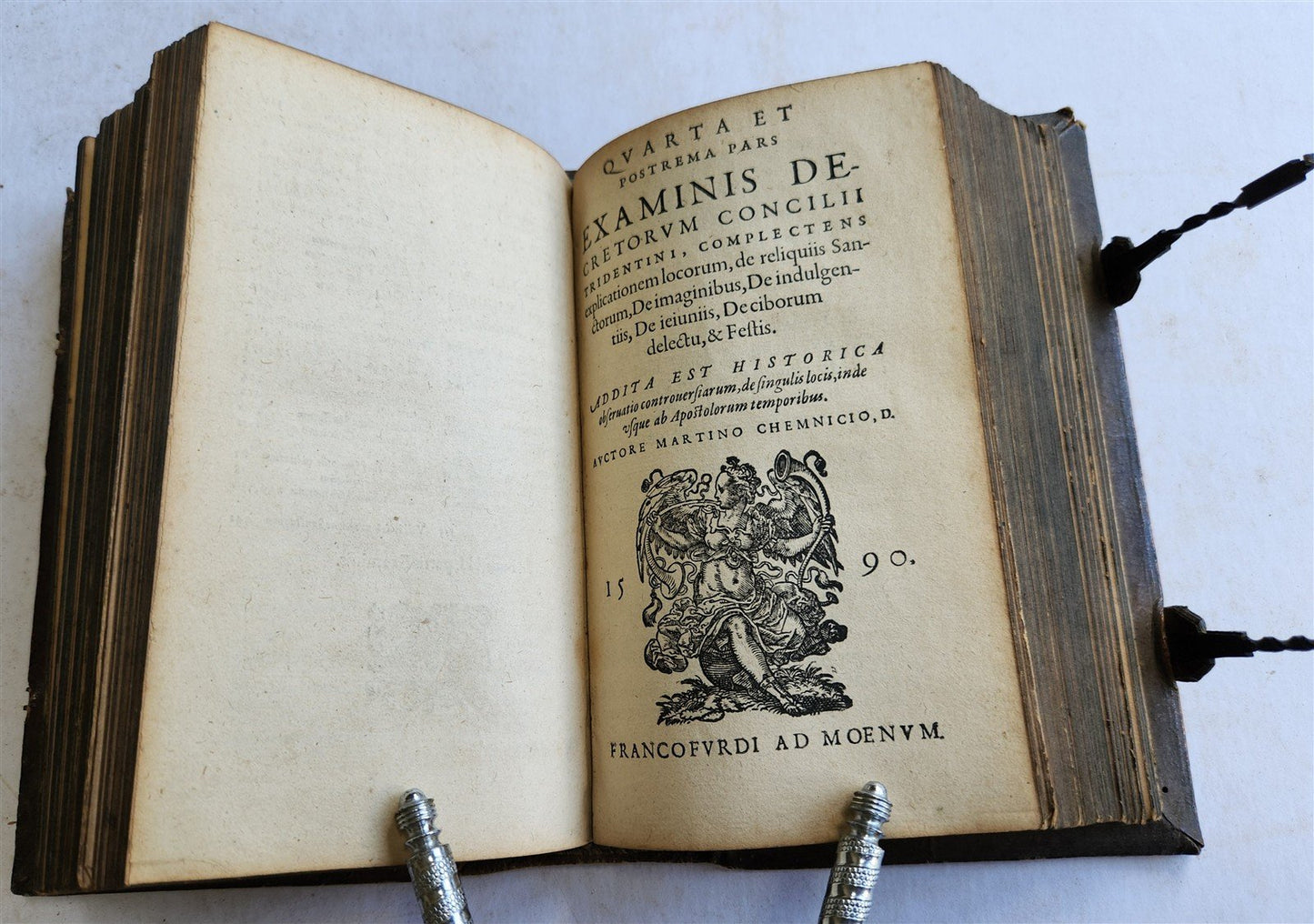 1590 CHEMNITZ Examinis decretorum concilii Tridentini antique 16th cent. PIGSKIN