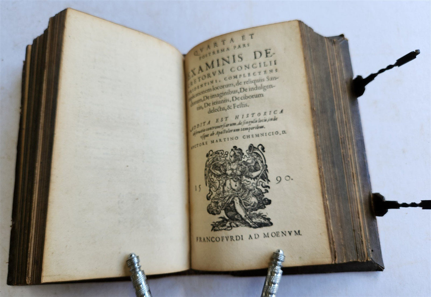 1590 CHEMNITZ Examinis decretorum concilii Tridentini antique 16th cent. PIGSKIN