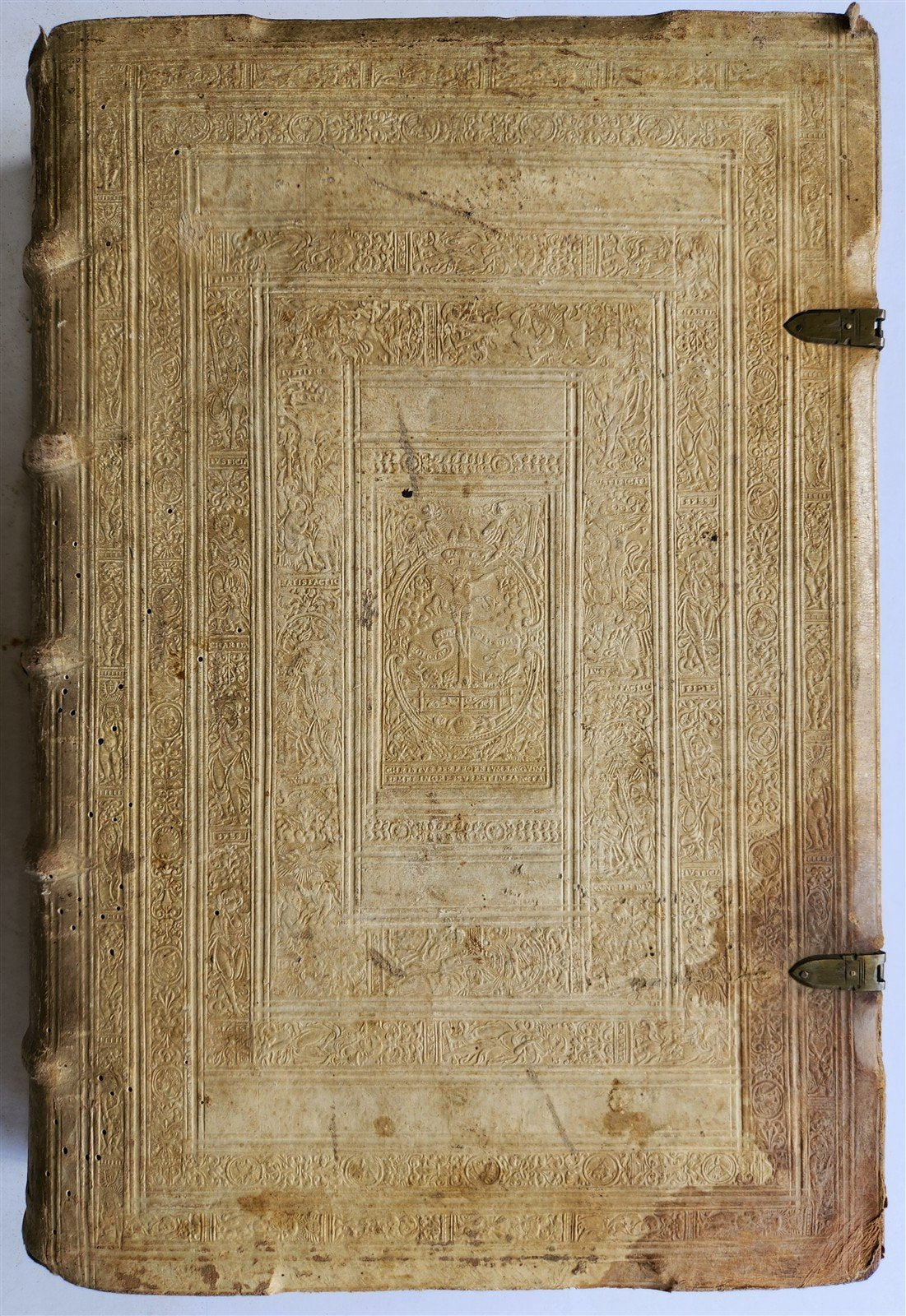 1576 SIXTUS of SIENA Bibliotheca Sancta antique 16th century PIGSKIN BOUND FOLIO
