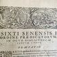 1576 SIXTUS of SIENA Bibliotheca Sancta antique 16th century PIGSKIN BOUND FOLIO
