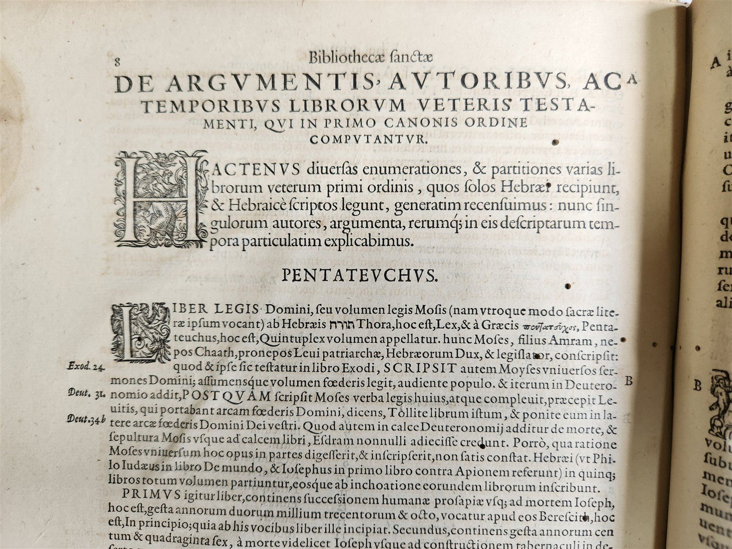 1576 SIXTUS of SIENA Bibliotheca Sancta antique 16th century PIGSKIN BOUND FOLIO