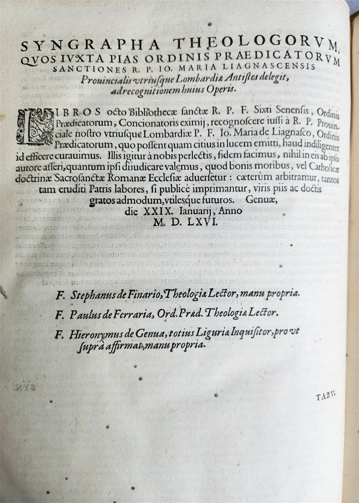 1576 SIXTUS of SIENA Bibliotheca Sancta antique 16th century PIGSKIN BOUND FOLIO
