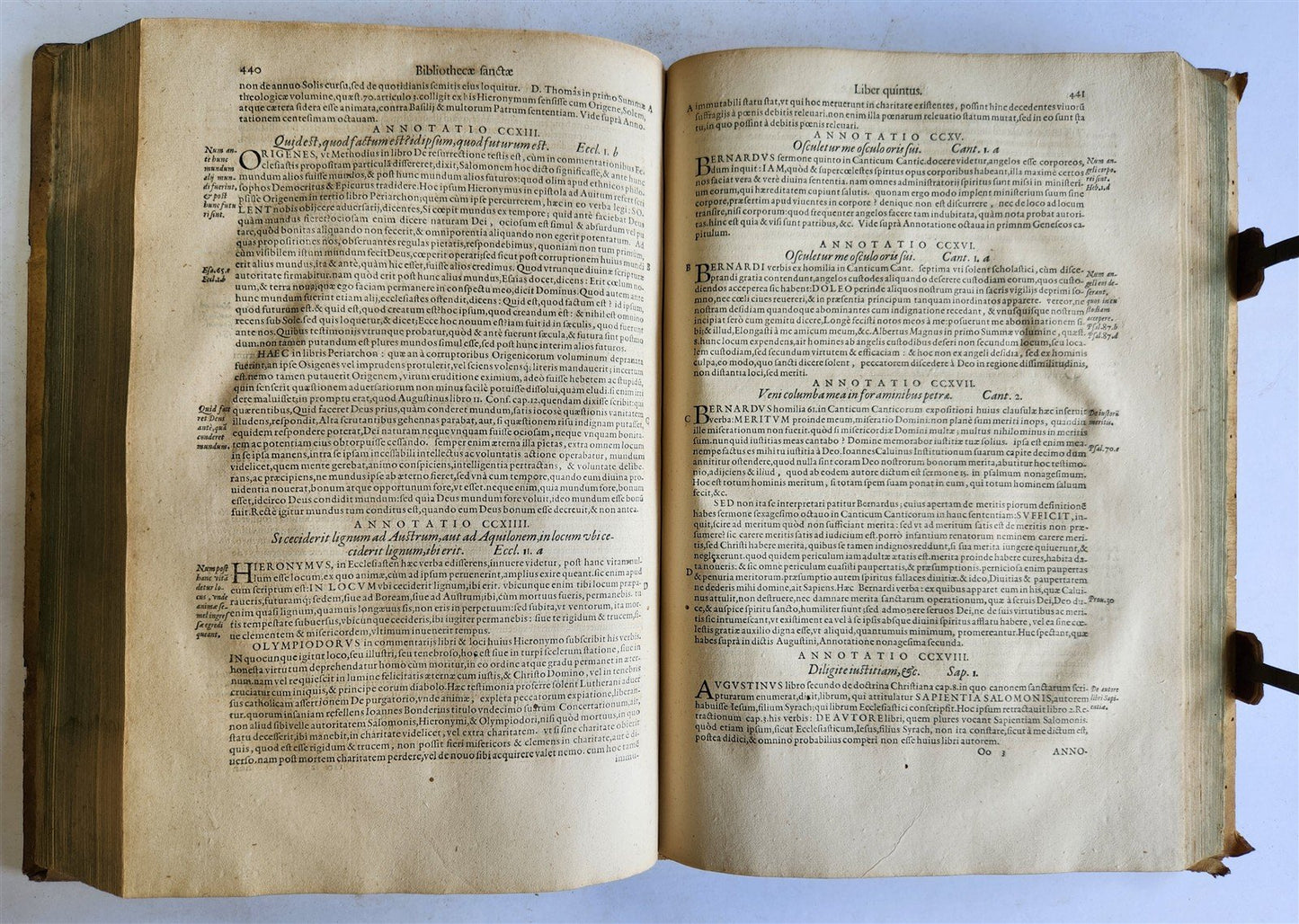 1576 SIXTUS of SIENA Bibliotheca Sancta antique 16th century PIGSKIN BOUND FOLIO