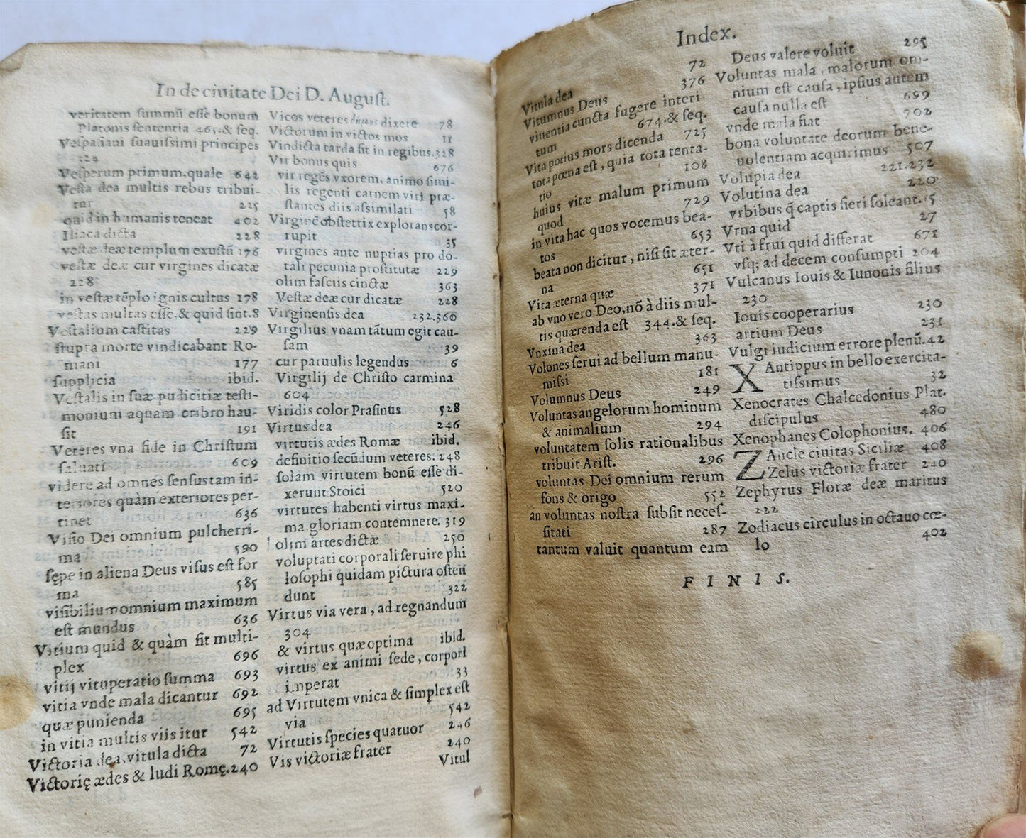1560 AUGUSTINE of HIPPO De civitate Dei antique 16th century VELLUM BOUND