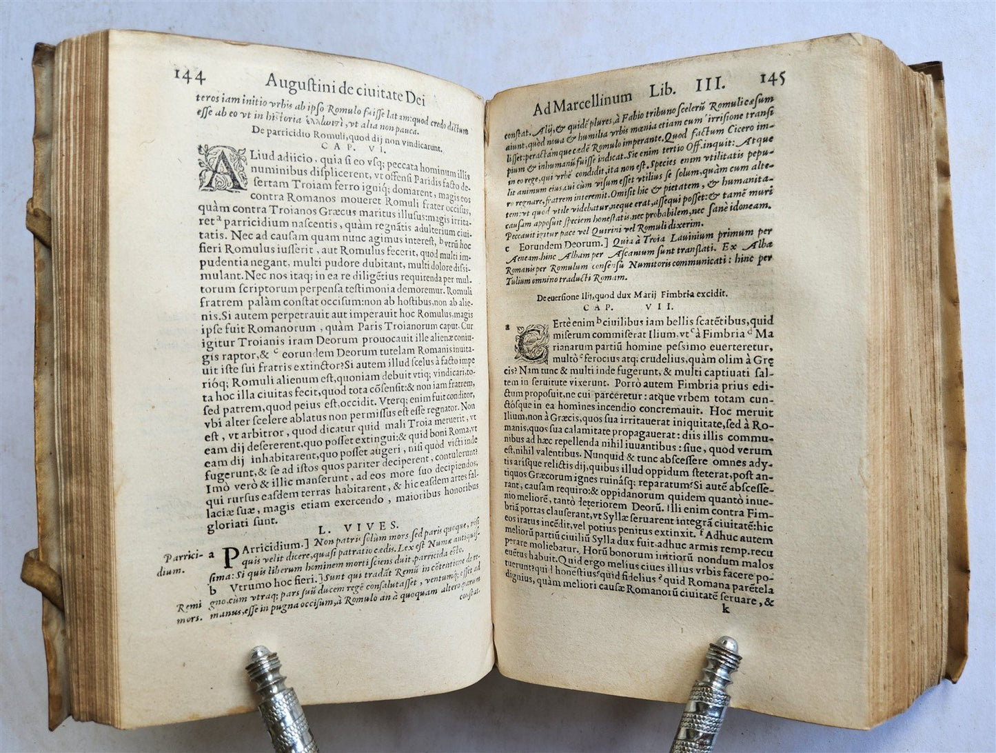 1560 AUGUSTINE of HIPPO De civitate Dei antique 16th century VELLUM BOUND