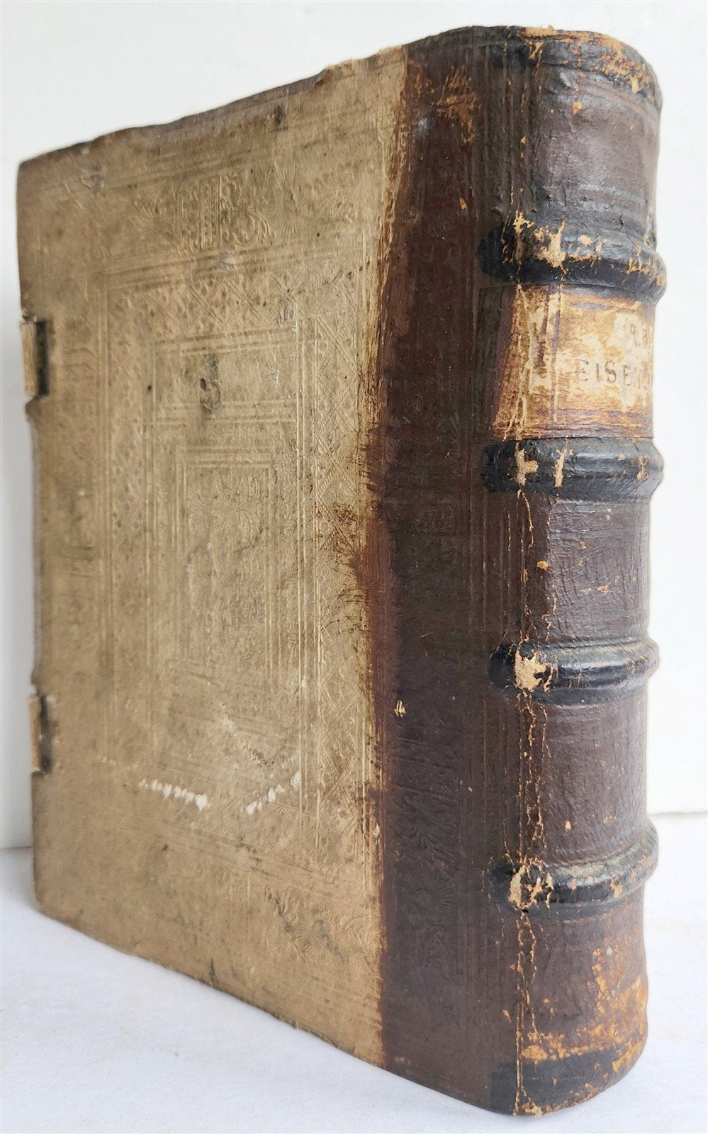 1568 THEOLOGY by Martin Eisengrein in GERMAN antique 16th century PIGSKIN BOUND