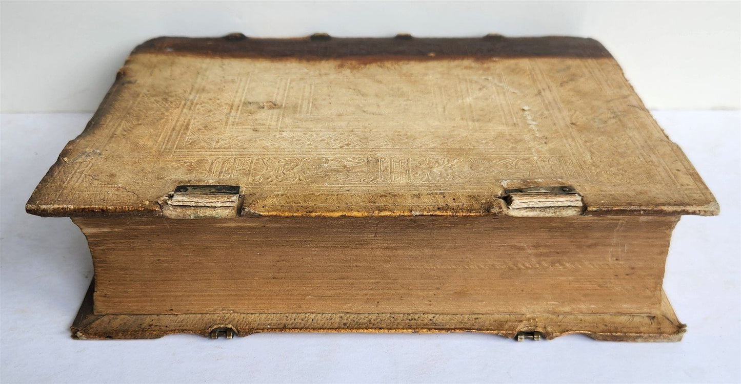 1568 THEOLOGY by Martin Eisengrein in GERMAN antique 16th century PIGSKIN BOUND