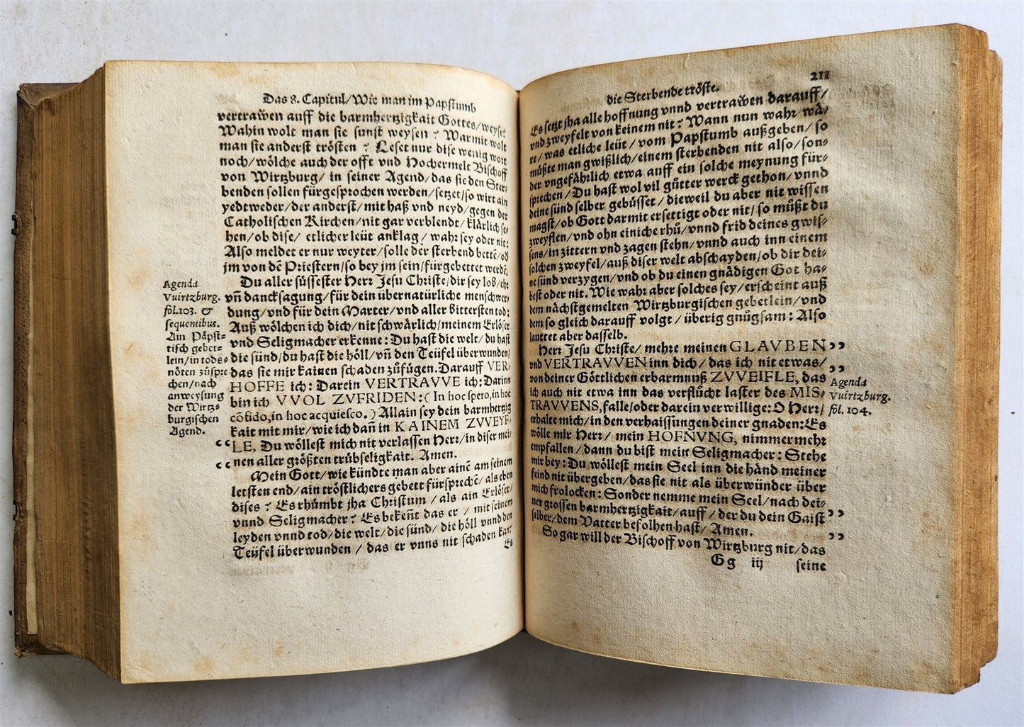 1568 THEOLOGY by Martin Eisengrein in GERMAN antique 16th century PIGSKIN BOUND