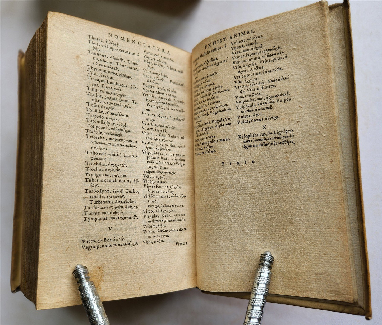 1593 ARISTOTELIS Tomus Physicus 2 VOLUMES antique 16th century VELLUM BOUND