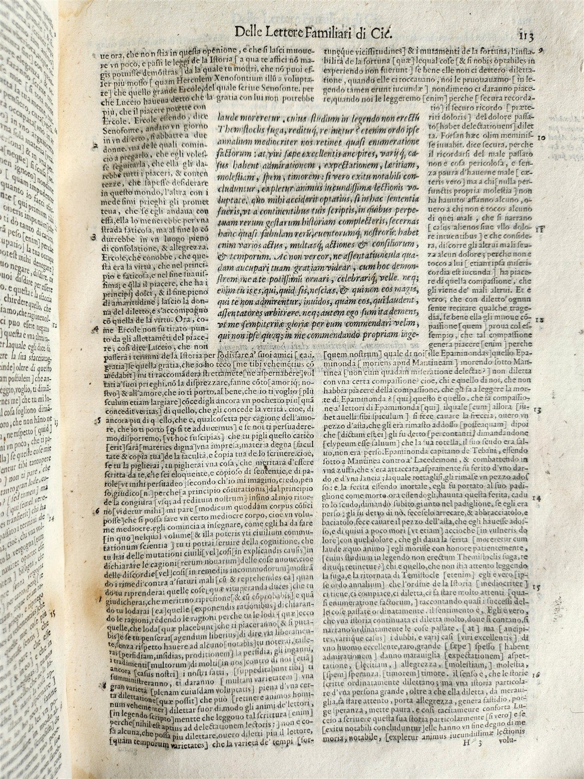 1590 CICERO Le lettere familiari latine antique 16th century VELLUM BOUND FOLIO