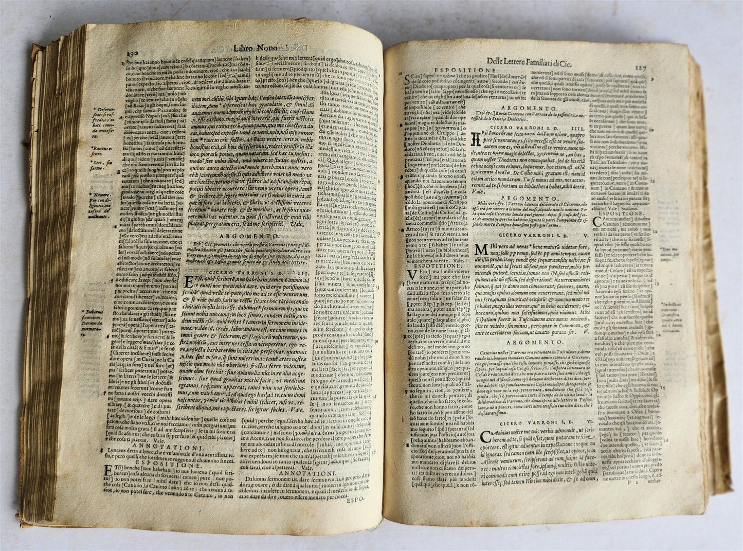 1590 CICERO Le lettere familiari latine antique 16th century VELLUM BOUND FOLIO