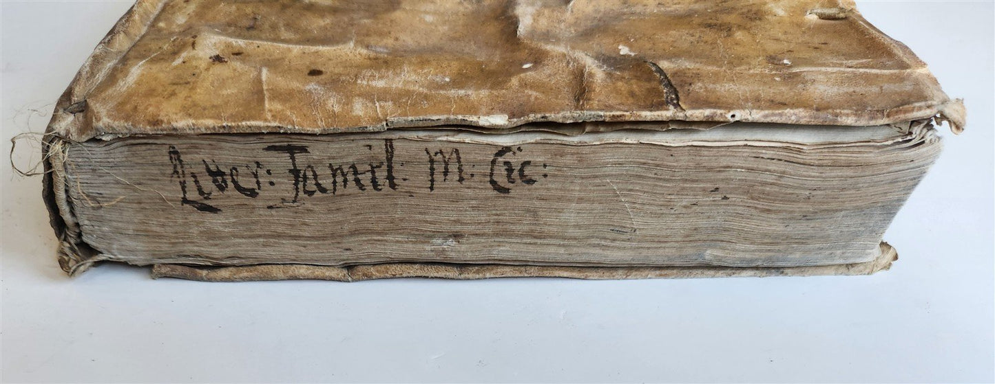 1590 CICERO Le lettere familiari latine antique 16th century VELLUM BOUND FOLIO