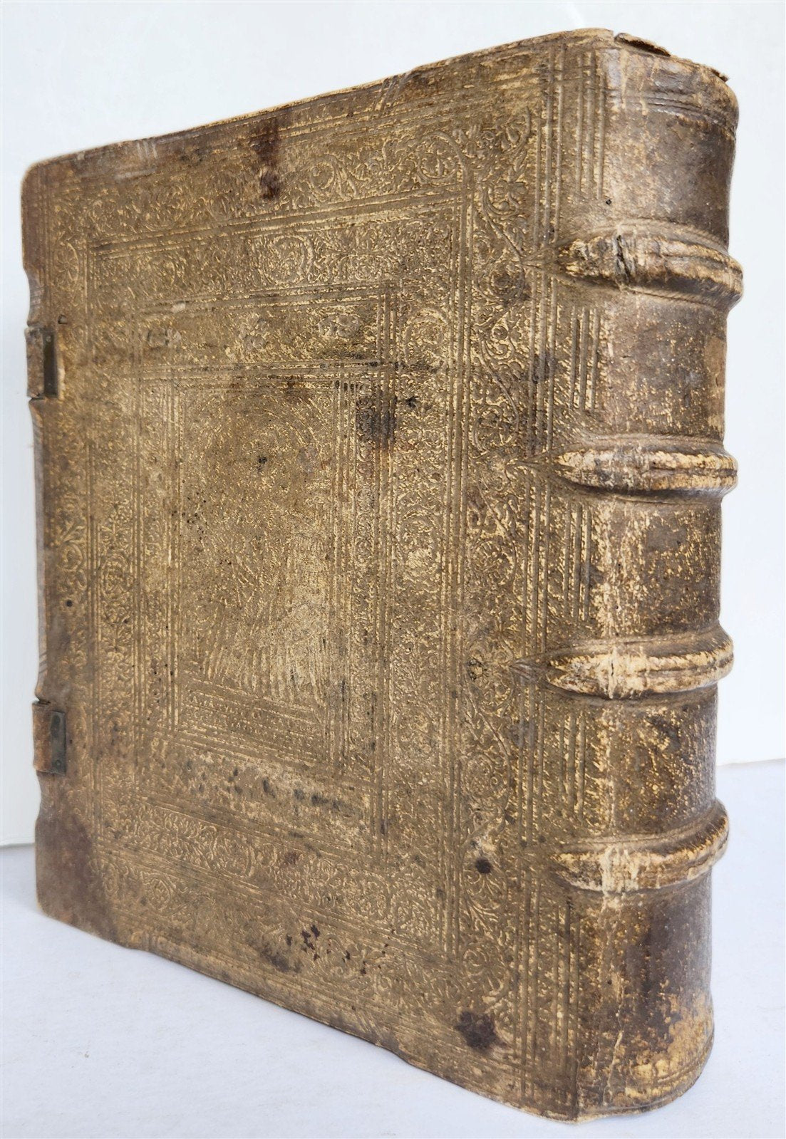 1592 GERMAN THEOLOGY by Hieronymus Mencel antique 16th century PIGSKIN BOUND
