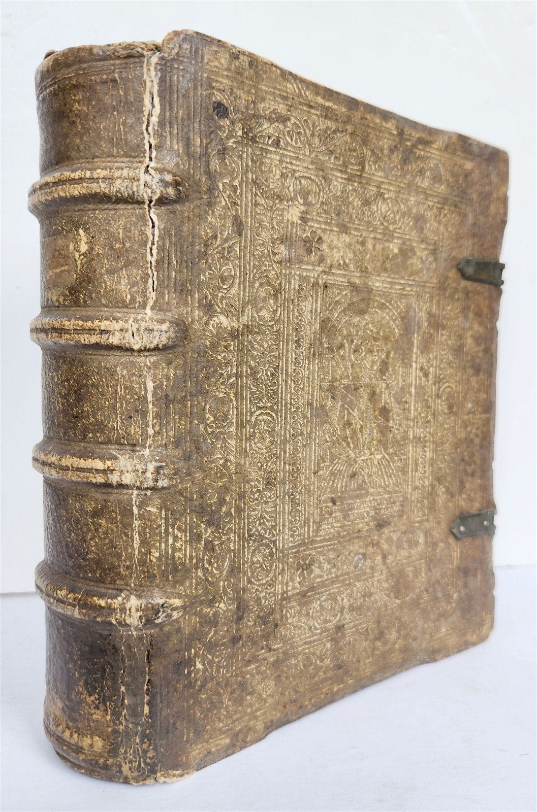 1592 GERMAN THEOLOGY by Hieronymus Mencel antique 16th century PIGSKIN BOUND
