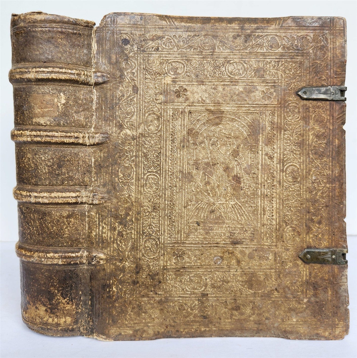 1592 GERMAN THEOLOGY by Hieronymus Mencel antique 16th century PIGSKIN BOUND