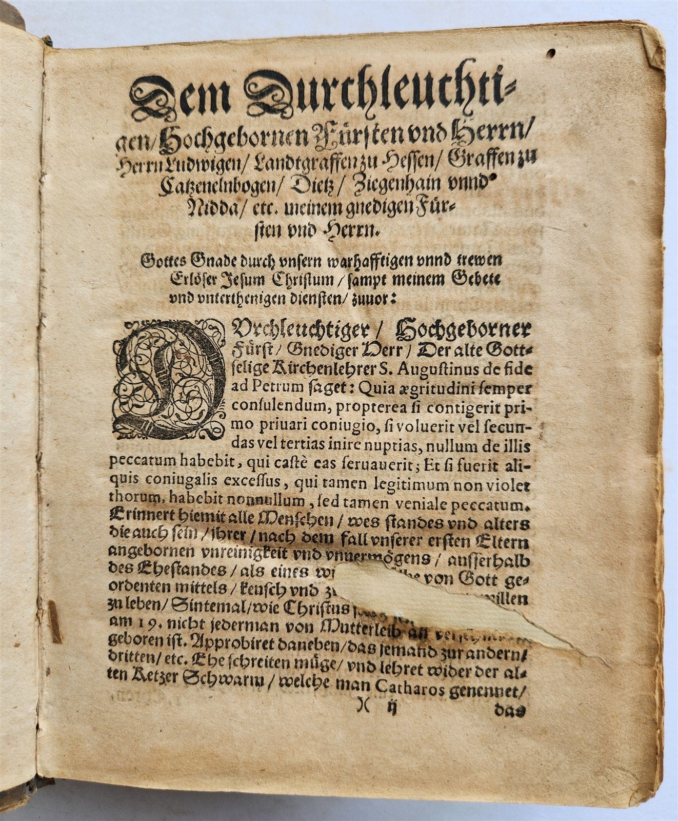 1592 GERMAN THEOLOGY by Hieronymus Mencel antique 16th century PIGSKIN BOUND