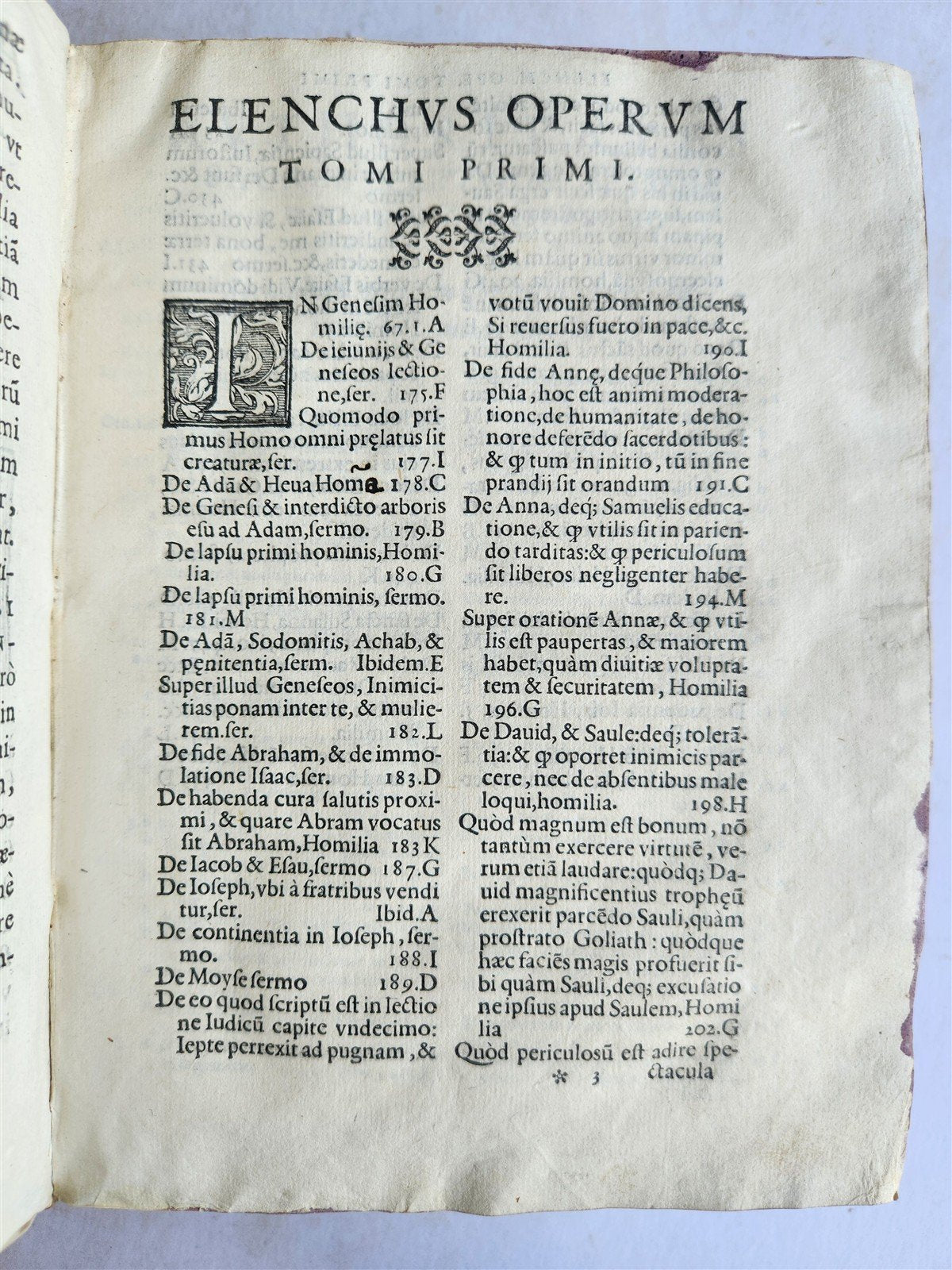 1582 HOMILIES of JOHN CHRYSOSTOM antique 16th century VELLUM BOUND