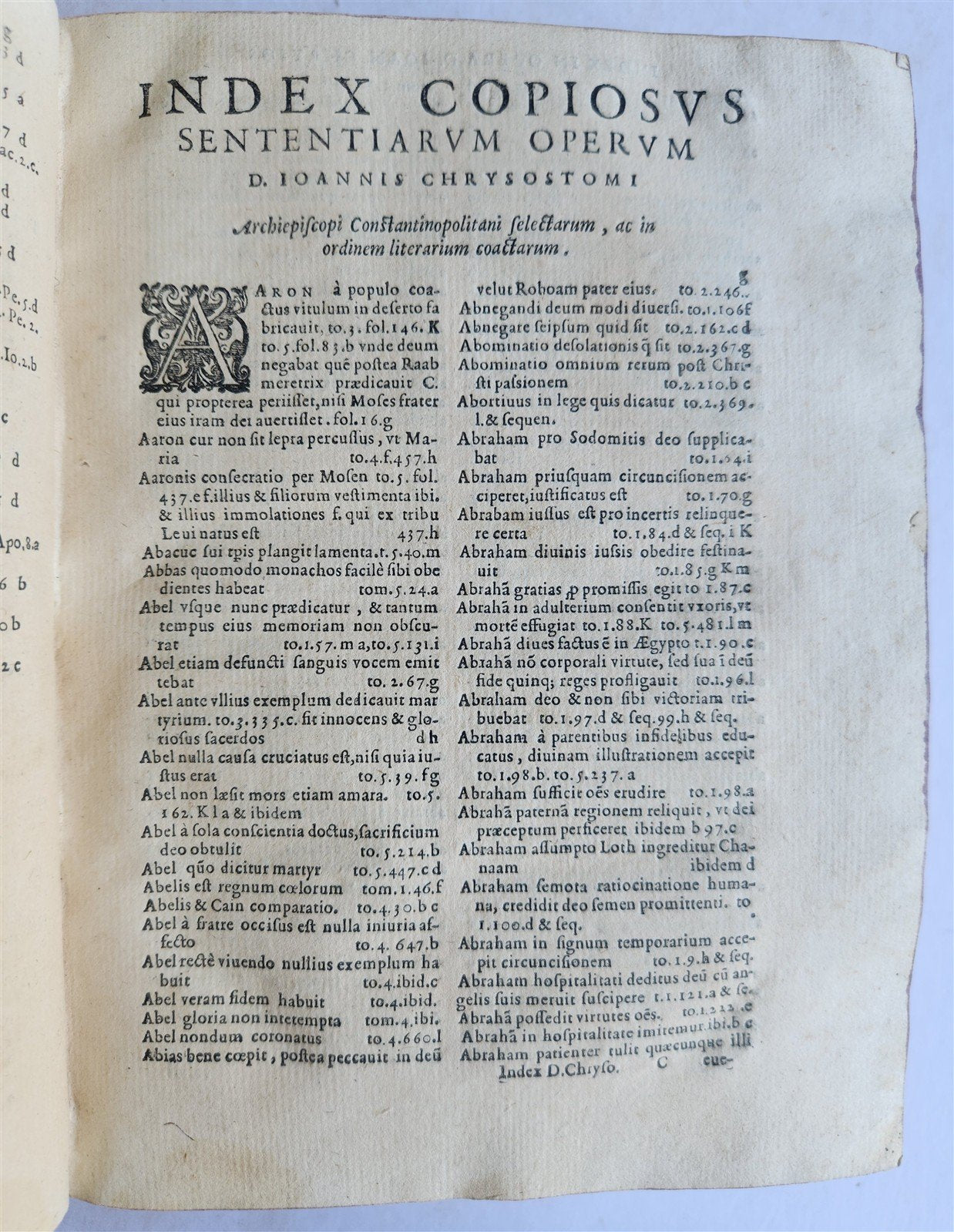 1582 HOMILIES of JOHN CHRYSOSTOM antique 16th century VELLUM BOUND