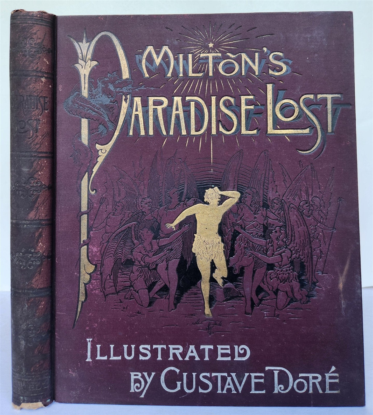 1880 MILTON'S PARADISE LOST illustrated by GUSTAVE DORE antique FOLIO