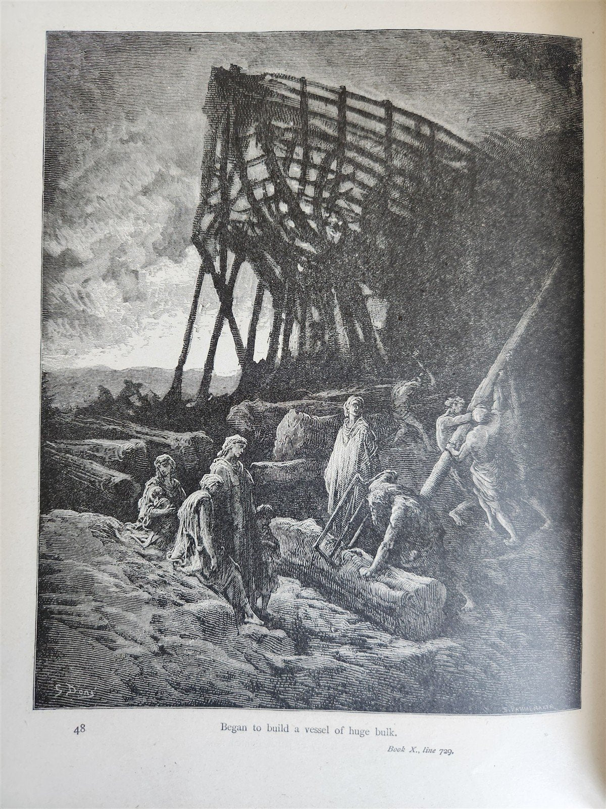 1880 MILTON'S PARADISE LOST illustrated by GUSTAVE DORE antique FOLIO