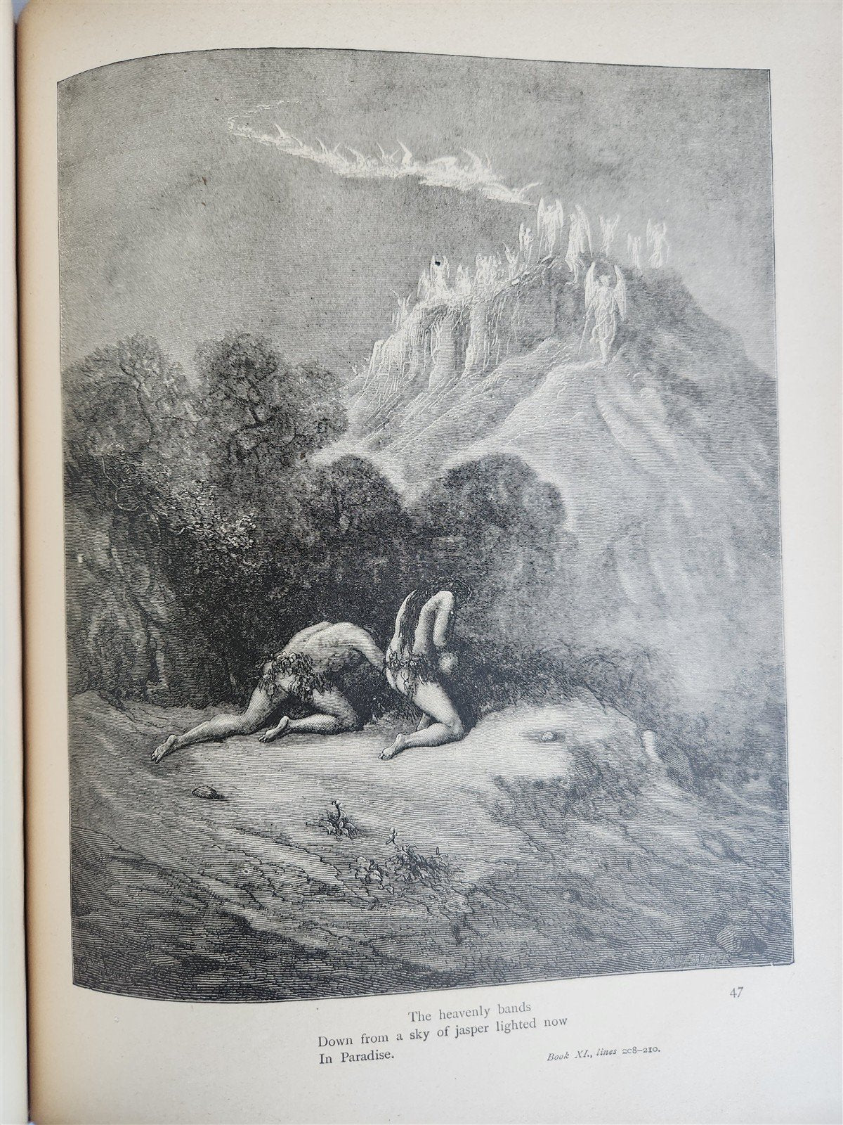 1880 MILTON'S PARADISE LOST illustrated by GUSTAVE DORE antique FOLIO