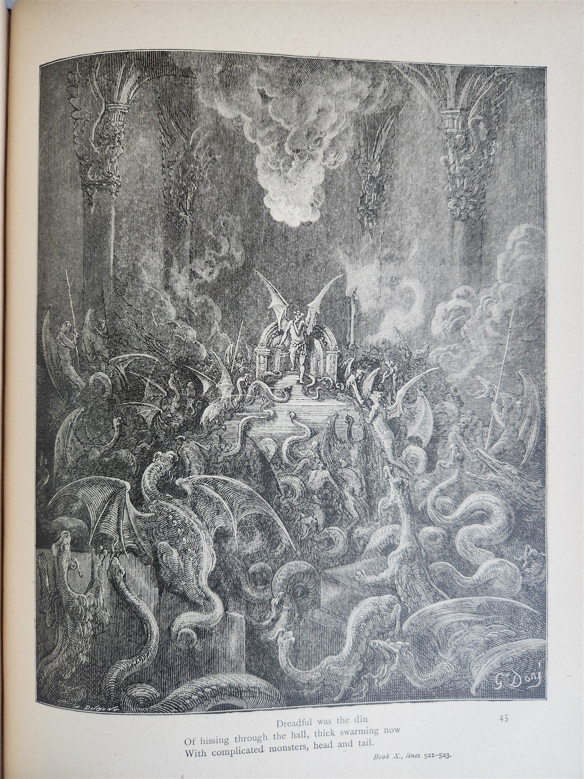 1880 MILTON'S PARADISE LOST illustrated by GUSTAVE DORE antique FOLIO