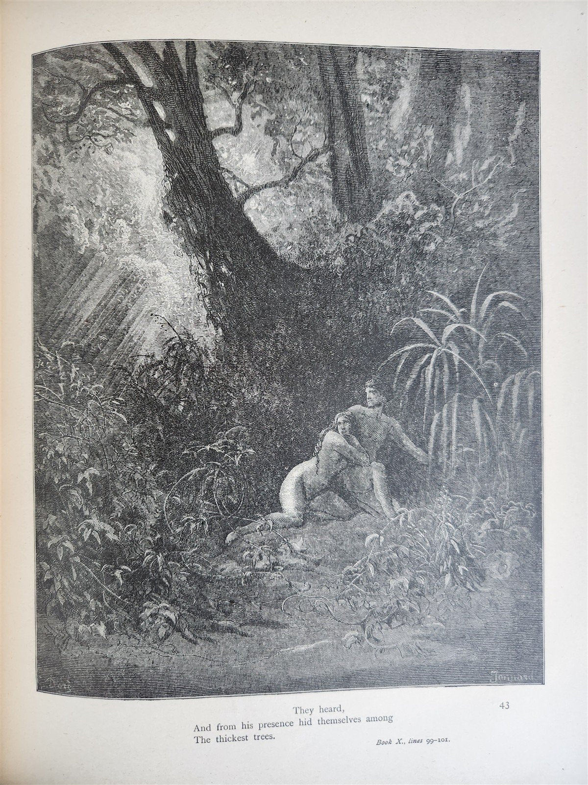 1880 MILTON'S PARADISE LOST illustrated by GUSTAVE DORE antique FOLIO