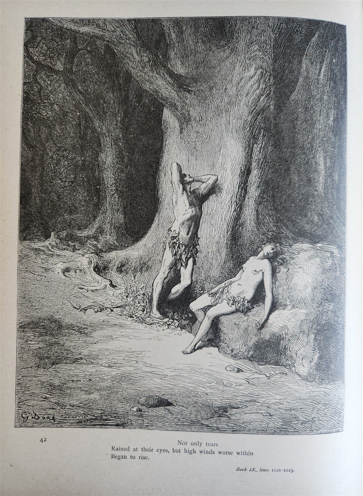1880 MILTON'S PARADISE LOST illustrated by GUSTAVE DORE antique FOLIO