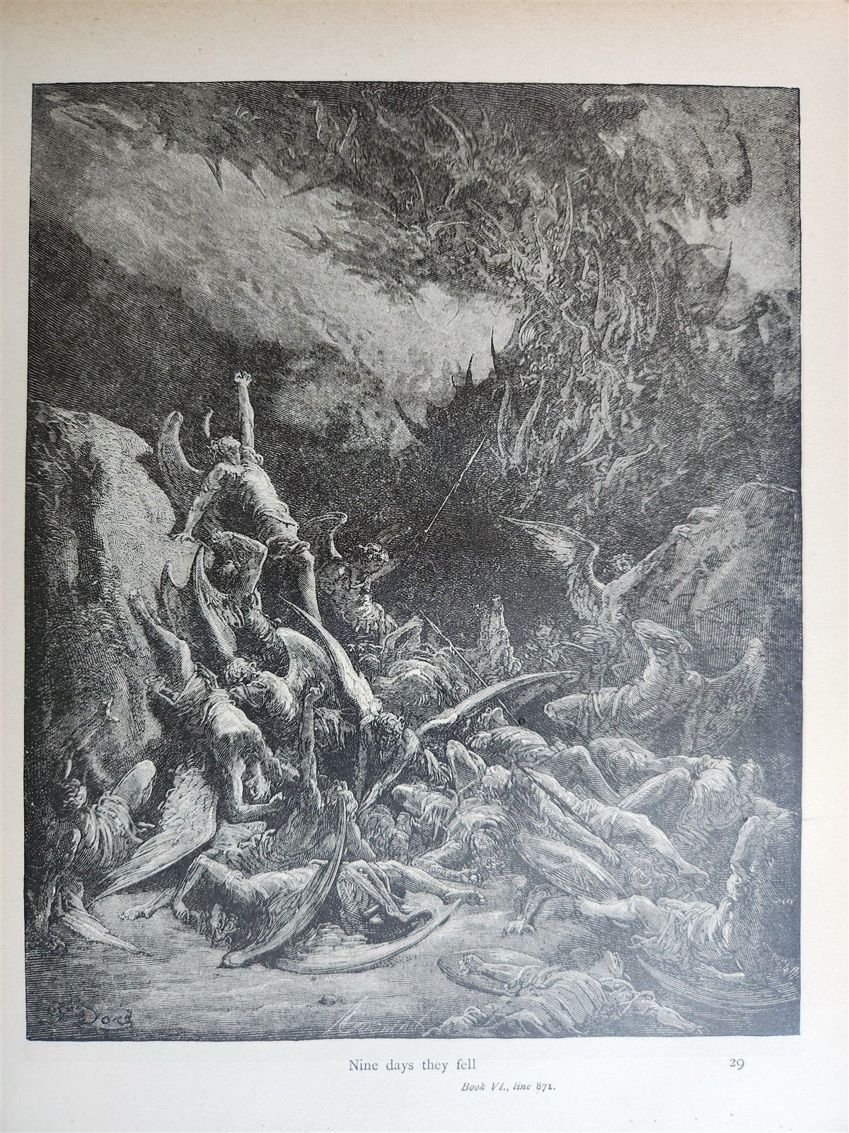 1880 MILTON'S PARADISE LOST illustrated by GUSTAVE DORE antique FOLIO