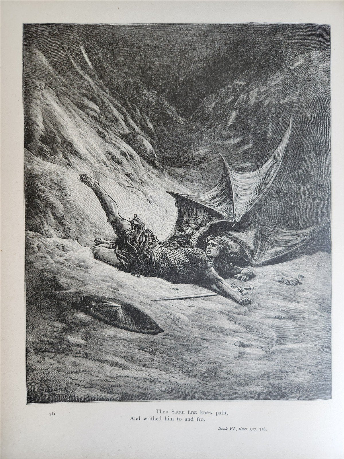 1880 MILTON'S PARADISE LOST illustrated by GUSTAVE DORE antique FOLIO