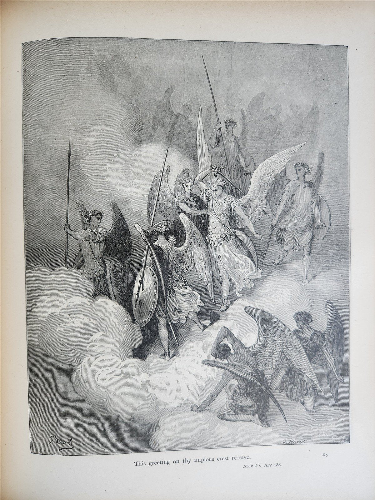 1880 MILTON'S PARADISE LOST illustrated by GUSTAVE DORE antique FOLIO