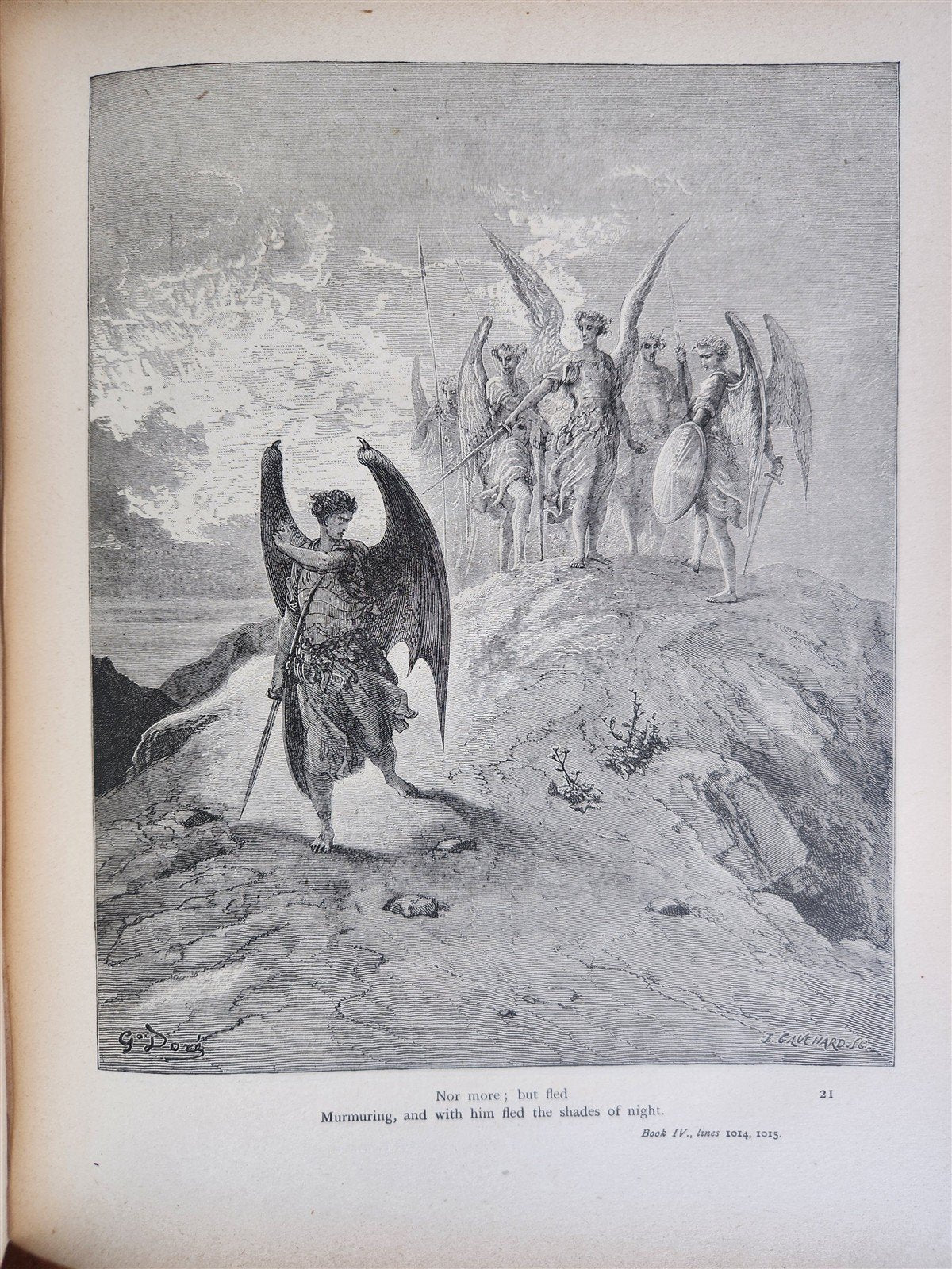 1880 MILTON'S PARADISE LOST illustrated by GUSTAVE DORE antique FOLIO