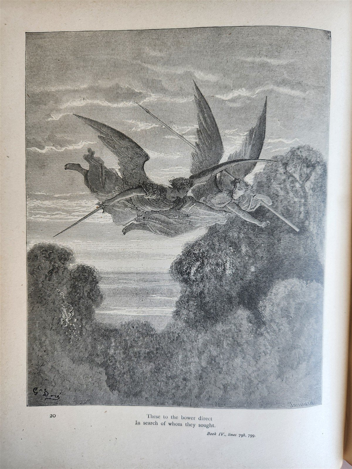 1880 MILTON'S PARADISE LOST illustrated by GUSTAVE DORE antique FOLIO
