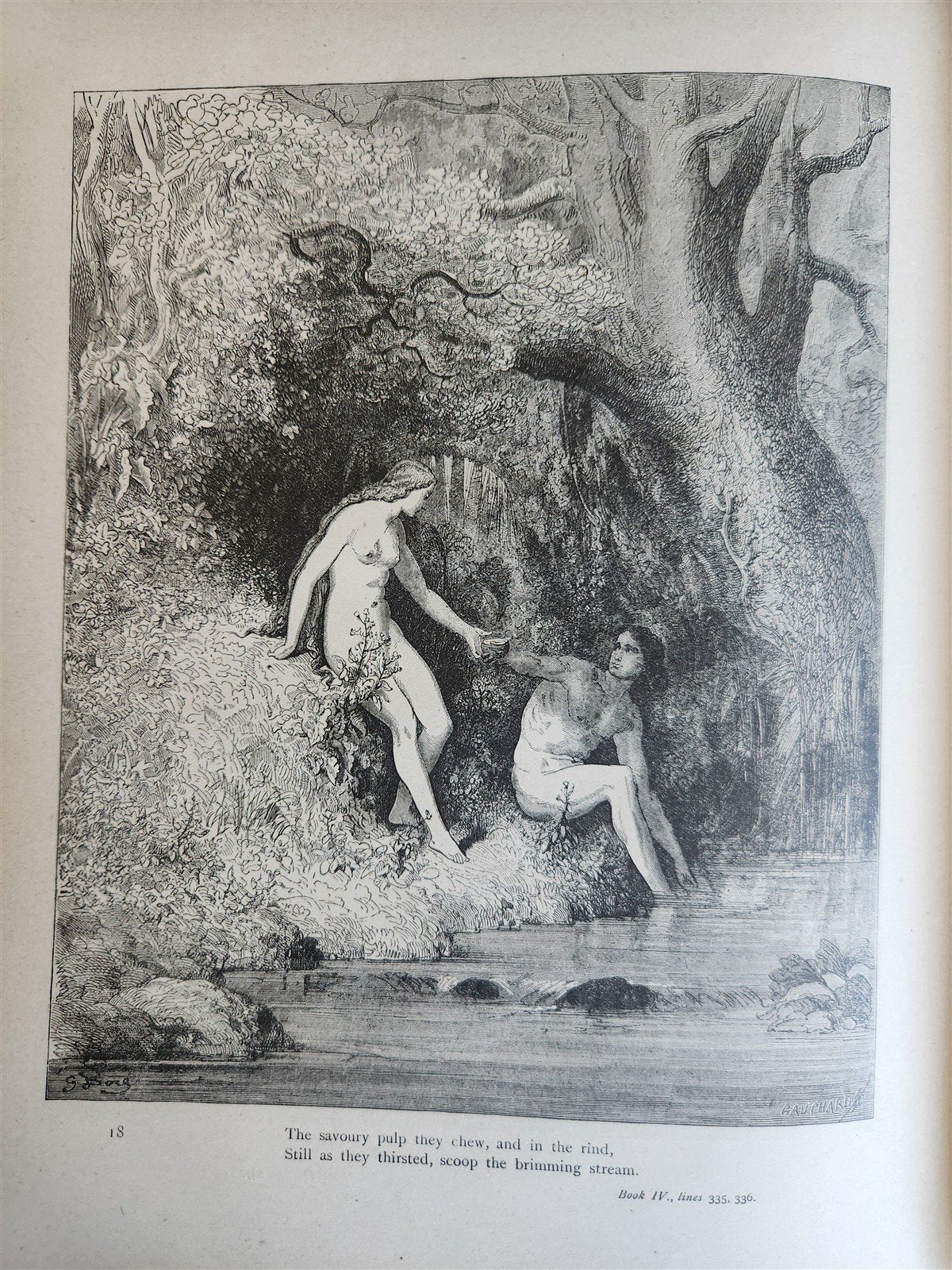 1880 MILTON'S PARADISE LOST illustrated by GUSTAVE DORE antique FOLIO