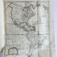 1763 IL GAZZETTIERE AMERICANO antique ILLUSTRATED w/ MAPS & ENGRAVINGS FOLIO