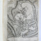 1763 IL GAZZETTIERE AMERICANO antique ILLUSTRATED w/ MAPS & ENGRAVINGS FOLIO