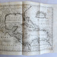 1763 IL GAZZETTIERE AMERICANO antique ILLUSTRATED w/ MAPS & ENGRAVINGS FOLIO