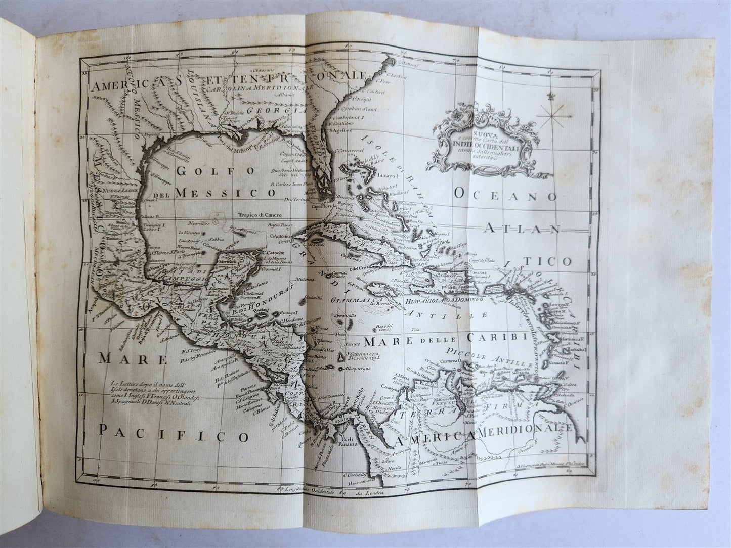 1763 IL GAZZETTIERE AMERICANO antique ILLUSTRATED w/ MAPS & ENGRAVINGS FOLIO
