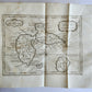 1763 IL GAZZETTIERE AMERICANO antique ILLUSTRATED w/ MAPS & ENGRAVINGS FOLIO