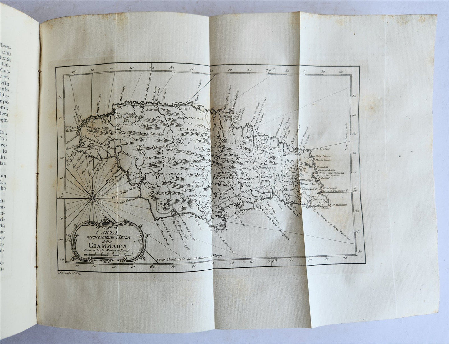 1763 IL GAZZETTIERE AMERICANO antique ILLUSTRATED w/ MAPS & ENGRAVINGS FOLIO