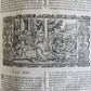 1611 BIBLE in LATIN antique ILLUSTRATED BIBLIA SACRA w/ 252 WOODCUTS