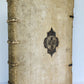 1603 SANCTI AMBROSII antique PIGSKIN BOUND FOLIO w/BISHOP'S COAT of ARMS Vol.3-4